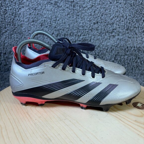 Adidas Predator League FG Football Soccer Cleats Mens Size 6.5 Platinum Sneakers - Picture 3 of 9